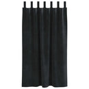Mørklægningsgardiner 2 pcs Sort 140 x 175 cm Fløjl