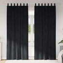 Mørklægningsgardiner 2 pcs Sort 140 x 245 cm Fløjl