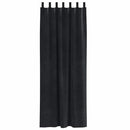 Mørklægningsgardiner 2 pcs Sort 140 x 260 cm Fløjl