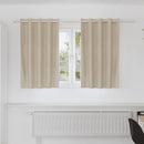 Mørklægningsgardiner 2 stk. Creme 140 x 140 cm Fløjl