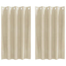 Mørklægningsgardiner 2 stk. Creme 140 x 140 cm Fløjl