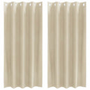 Mørklægningsgardiner 2 pcs Creme 140 x 175 cm Fløjl