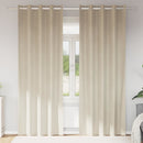 Mørklægningsgardiner 2 pcs Creme 140 x 225 cm Fløjl