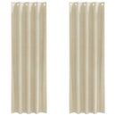 Mørklægningsgardiner 2 pcs Creme 140 x 225 cm Fløjl