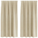Mørklægningsgardiner 2 pcs Creme 140 x 175 cm Fløjl