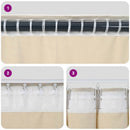 Mørklægningsgardiner 2 pcs Creme 140 x 225 cm Fløjl