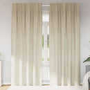 Mørklægningsgardiner 2 pcs Creme 140 x 225 cm Fløjl