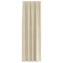 Mørklægningsgardiner 2 pcs Creme 140 x 225 cm Fløjl
