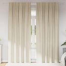 Mørklægningsgardiner 2 pcs Creme 140 x 260 cm Fløjl