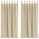 Mørklægningsgardiner 2 pcs Creme 140 x 175 cm Fløjl