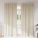 Mørklægningsgardiner 2 pcs Creme 140 x 260 cm Fløjl