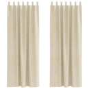 Mørklægningsgardiner 2 pcs Creme 140 x 260 cm Fløjl
