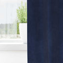 Mørklægningsgardiner 2 pcs Mørk blå 140 x 245 cm Fløjl