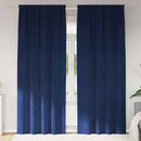 Mørklægningsgardiner 2 pcs Mørk blå 140 x 225 cm Fløjl