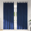 Mørklægningsgardiner 2 pcs Mørk blå 140 x 260 cm Fløjl
