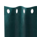 Mørklægningsgardiner 2 pcs Mørkegrøn 140 x 225 cm Fløjl