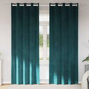 Mørklægningsgardiner 2 pcs Mørkegrøn 140 x 245 cm Fløjl