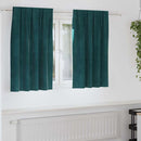 Mørklægningsgardiner 2 pcs Mørkegrøn 140 x 140 cm Fløjl