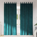 Mørklægningsgardiner 2 pcs Mørkegrøn 140 x 260 cm Fløjl