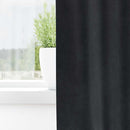 Mørklægningsgardiner 2 pcs Mørkegrå 140 x 140 cm Fløjl