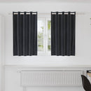 Mørklægningsgardiner 2 pcs Mørkegrå 140 x 140 cm Fløjl