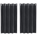 Mørklægningsgardiner 2 pcs Mørkegrå 140 x 140 cm Fløjl