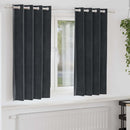 Mørklægningsgardiner 2 pcs Mørkegrå 140 x 175 cm Fløjl