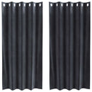 Mørklægningsgardiner 2 pcs Mørkegrå 140 x 175 cm Fløjl