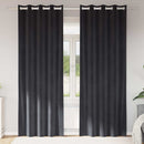 Mørklægningsgardiner 2 pcs Mørkegrå 140 x 225 cm Fløjl