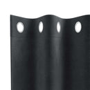 Mørklægningsgardiner 2 pcs Mørkegrå 140 x 245 cm Fløjl