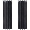 Mørklægningsgardiner 2 pcs Mørkegrå 140 x 260 cm Fløjl