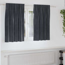 Mørklægningsgardiner 2 pcs Mørkegrå 140 x 140 cm Fløjl