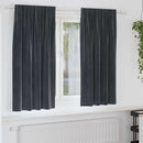 Mørklægningsgardiner 2 pcs Mørkegrå 140 x 175 cm Fløjl