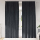 Mørklægningsgardiner 2 pcs Mørkegrå 140 x 225 cm Fløjl