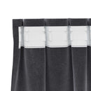 Mørklægningsgardiner 2 pcs Mørkegrå 140 x 245 cm Fløjl