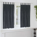 Mørklægningsgardiner 2 pcs Mørkegrå 140 x 175 cm Fløjl