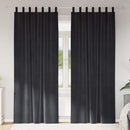 Mørklægningsgardiner 2 pcs Mørkegrå 140 x 245 cm Fløjl