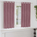 Mørklægningsgardiner 2 pcs Mørk pink 140 x 175 cm Fløjl