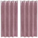 Mørklægningsgardiner 2 pcs Mørk pink 140 x 175 cm Fløjl