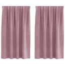 Mørklægningsgardiner 2 pcs Mørk pink 140 x 140 cm Fløjl
