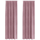 Mørklægningsgardiner 2 pcs Mørk pink 140 x 260 cm Fløjl