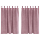 Mørklægningsgardiner 2 pcs Mørk pink 140 x 140 cm Fløjl