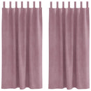 Mørklægningsgardiner 2 pcs Mørk pink 140 x 175 cm Fløjl