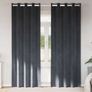Mørklægningsgardiner 2 pcs Lysegrå 140 x 245 cm Fløjl