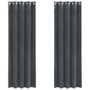 Mørklægningsgardiner 2 pcs Lysegrå 140 x 245 cm Fløjl