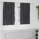 Mørklægningsgardiner 2 pcs Lysegrå 140 x 140 cm Fløjl