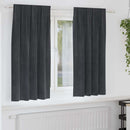 Mørklægningsgardiner 2 pcs Lysegrå 140 x 175 cm Fløjl