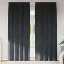 Mørklægningsgardiner 2 pcs Lysegrå 140 x 245 cm Fløjl