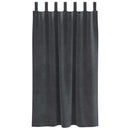 Mørklægningsgardiner 2 pcs Lysegrå 140 x 175 cm Fløjl