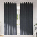 Mørklægningsgardiner 2 pcs Lysegrå 140 x 260 cm Fløjl